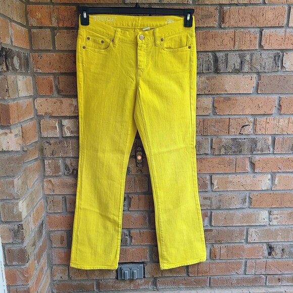 Women's Boot Cut Low Rise Jeans Bright Yellow - Picture 9 of 14
